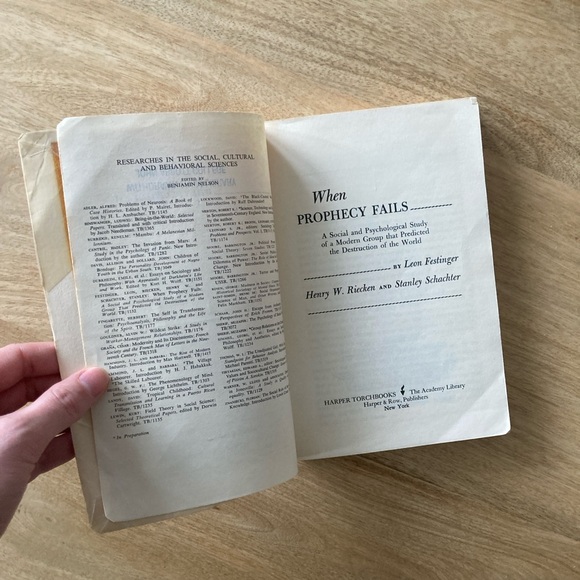 3 FOR $15 When Prophecy Fails Book - Picture 6 of 13